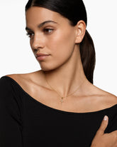 Petite Modern Renaissance® Cross Pendant Necklace in 18K Yellow Gold with Diamonds, 15.9mm